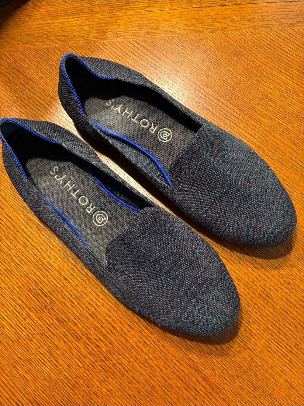 Rothy's Navy Heather Knit Slip-On Flats